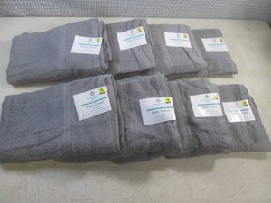 (CSB) 8 New Bath Towels - Gray...