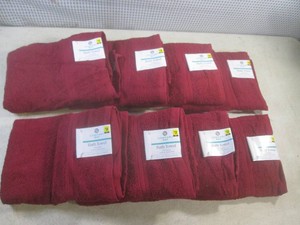 (CSB) 8 New Bath Towels - Burgundy...