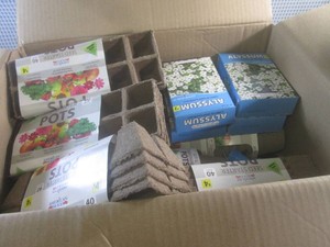 (F-3) Box Full of New Seed Trays, F...