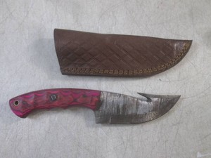 (FS) 8 Damascus Fixed Blade Knife ...