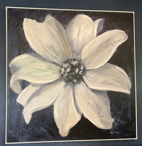 Silver Flower Wall Art