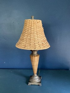 Table Lamp with Wicker Shade