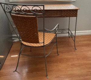 Wicker Desk and Chair