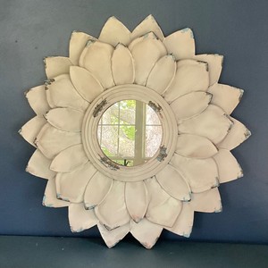 Metal Flower Mirror Wall Dcor