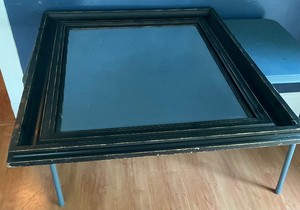 Black Distressed Mirror