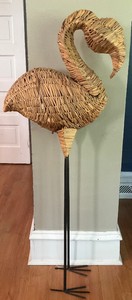 Wicker Flamingo Dcor