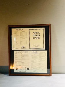 Anna Dees Caf Framed Menu