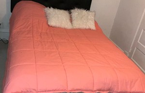 QueenFull Reversible Bed Spread with 2 Throw Pillows