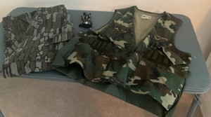 Hunting Pants, Vest and Headlamp