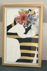 Lady Picture with Gold Frame