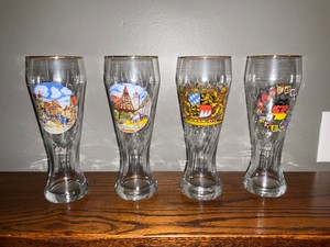 Lot of 4 German Beer Glasses