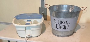 Foot Spa and Metal Bucket