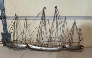 Metal Wall Hanging of Sail Boat