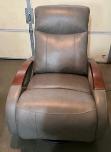 Leather Power Swivel Recliner