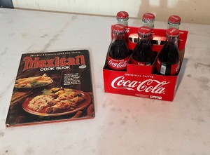 Coca Cola 6 Pack and Mexican Cook Book