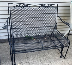 Wrought Iron Rocking Loveseat