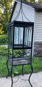 Terrarium Wrought Iron and Glass Shelf