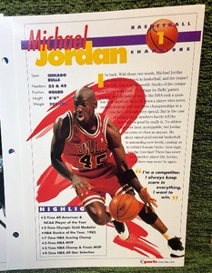 19941995 Sports heroes, feats & facts - Lot Of 8 Different Pages - Jordan,