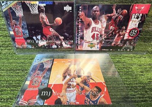 3 1995 Michael Jordan Oversized Upper Deck Hes Back Cards Collectors Edition