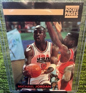 MICHAEL JORDAN 1992 POCKET PAGES #18 OLYMPIC GOLD MEDALIST USA