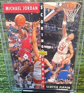 1992 Upper Deck #62 Michael Jordan Scottie Pippen Scoring Threats -11-