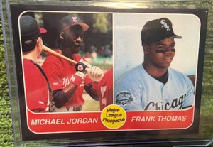 1991 Major League Prospects Michael Jordan and Frank Thomas Trading Card