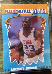 1990 All Stars Michael Jordan Sports Card #5   Fleer.  Rare