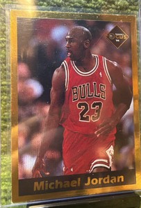 1994 Investors Focus Michael Jordan Gold Border Promo Card Bulls NBA