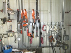 Variety of c-clamps, grip clamps, bar clamps, vise grip and more