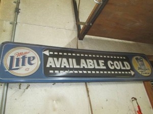 Miller Lite 46in tin sign