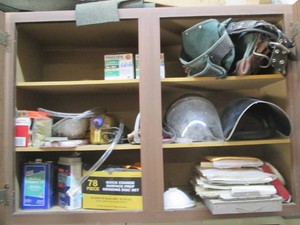 Construction belts, grinding discs and masks, tubing, respirator, chemicals and more