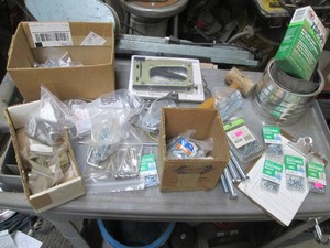 Heavy duty frame tackers and variety of assorted construction hardware