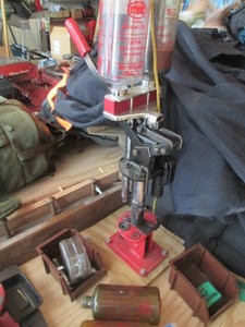 NEC outdoors ammunition reloaded with supplies and accessories shown