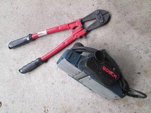Bosch electric planer and smaller size bilt cutter