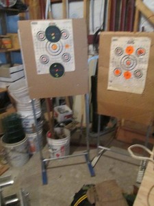Metal framed target practice stands