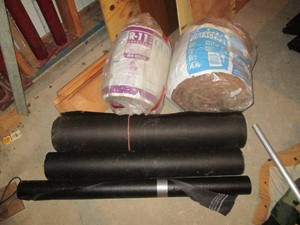 Misc insulation, ty-vec type material and tar paper