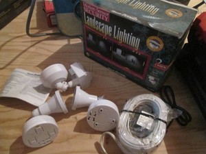 Outdoor landscape motion sensor spotlights