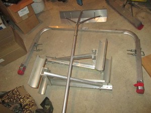 Metal roof rake and ladder levels