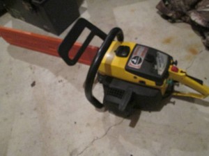 McCullough special edition pro Mac 10-10s chainsaw with blade and blade cover