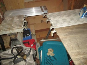 3-Werner aluma-fold scaffolding decks and 1 expandable deck