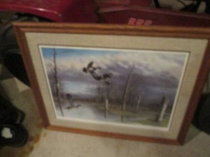Signed and numbered Jim Hansel framed print Backwater Woodys
