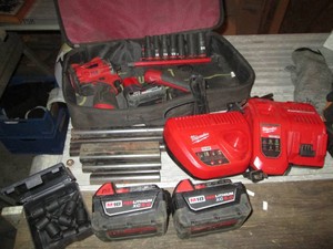 Milwaukee fuel m12 12v 14in hex impact, 12v Battery, m12 charger, m12m18 charger, 2-18v batteries, Milwaukee impact sockets on rail clip and more