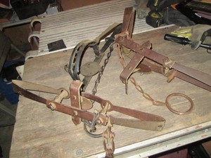 Vintage metal animal traps