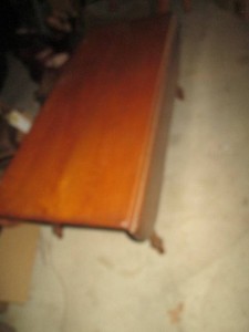 Vintage wood drop leaf coffee table
