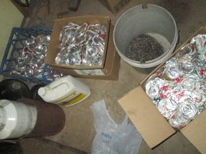 Bulk lot of aluminum scrap metal