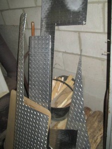 Misc size diamond plate pieces