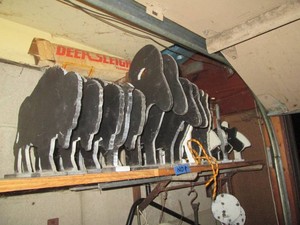 Variety of assorted metal animal shaped target practice units