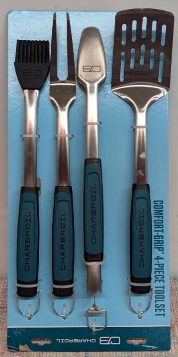 Charbroil 4pc Comfort Grip Tool Heat-Resistant Grill Cookware Set