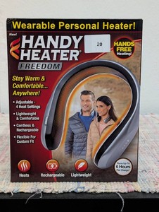 Handy Heater Freedom Travel Neck Heater Portable Body Warmer, 131°F Max, 6.5-Hour Duration, Lithium-Ion Battery Included
