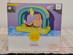 New-Sun Squad Inflatable CabanaBar With Serving Station & Cup Holders